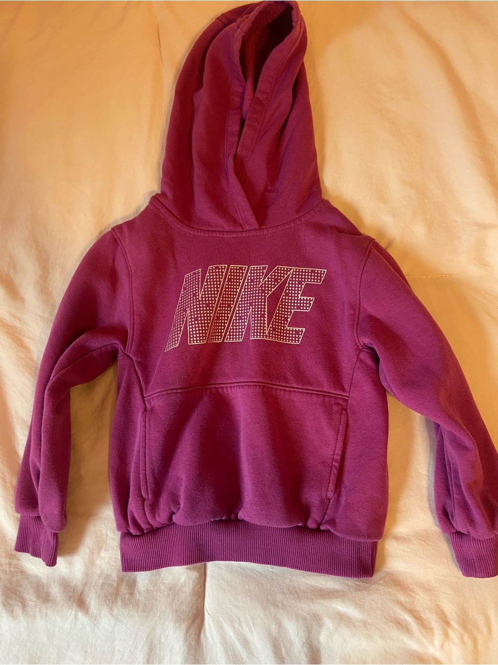 Nike Girls' Magenta Pullover Hooded Sweatshirt